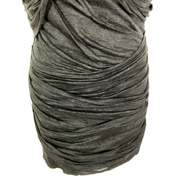 ISABEL MARANT Linen Bodycon Bandage Stretch Jersey Knit Draped Mini Dress Sz 1 - Picture 3 of 7